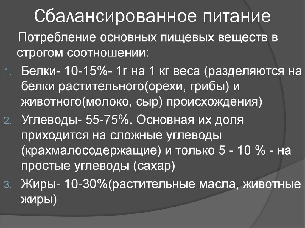 Сбалансированное питание