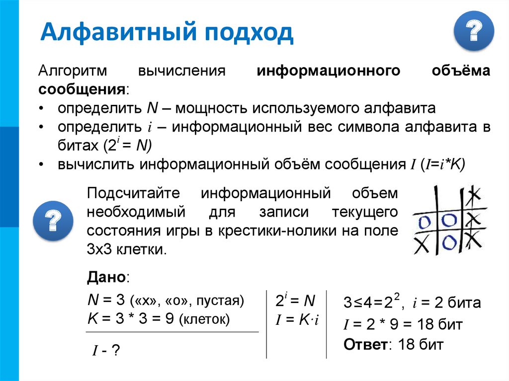 Определите вес одного символа