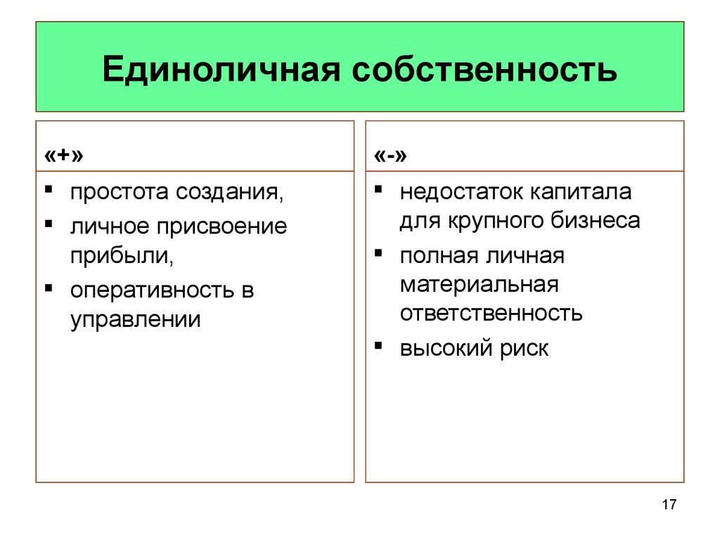 Единоличное полномочие. Единоличная собственность это. Единоличное владение преимущества и недостатки. Преимущества единоличного владения. Единоличная форма собственности.