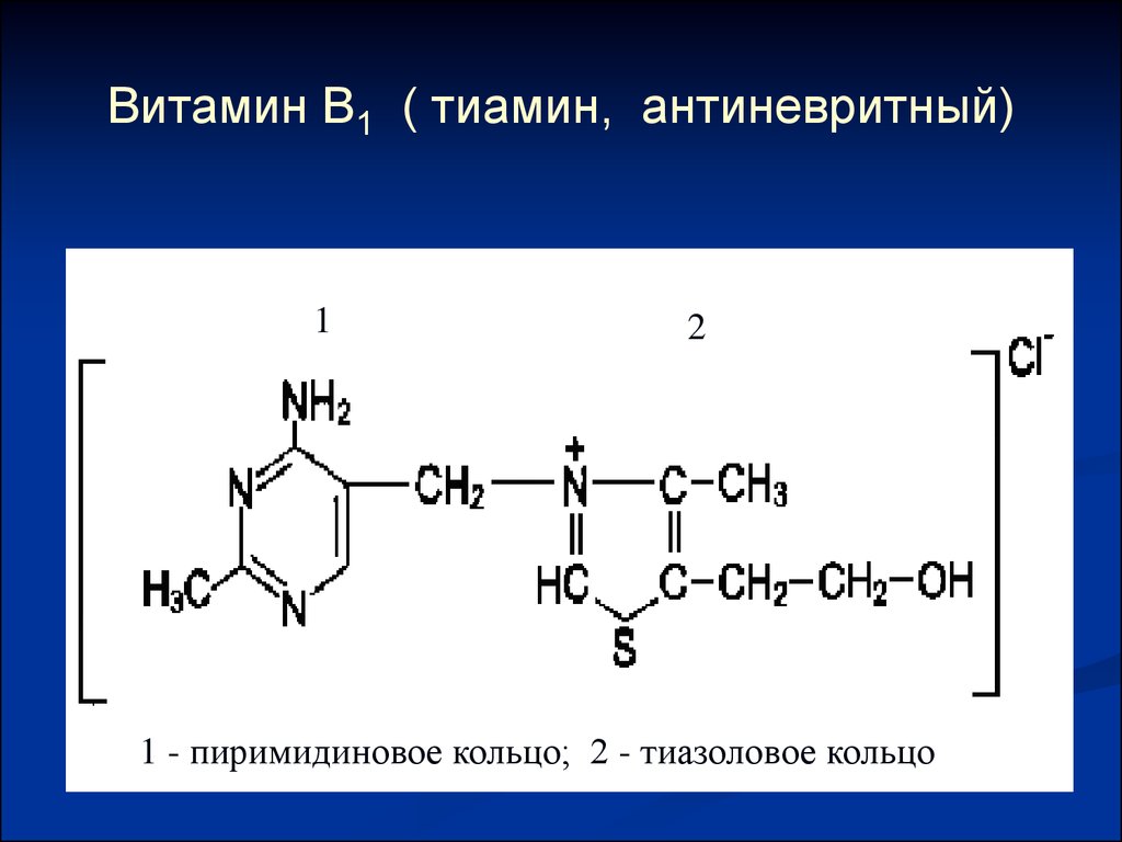 Витамин В1 ( тиамин, антиневритный)
