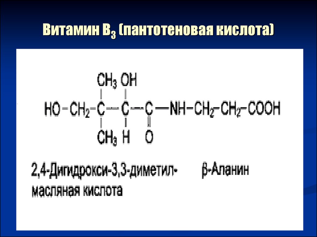 Витамин В3 (пантотеновая кислота)
