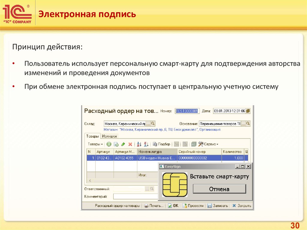 Система подписания документов электронной подписью