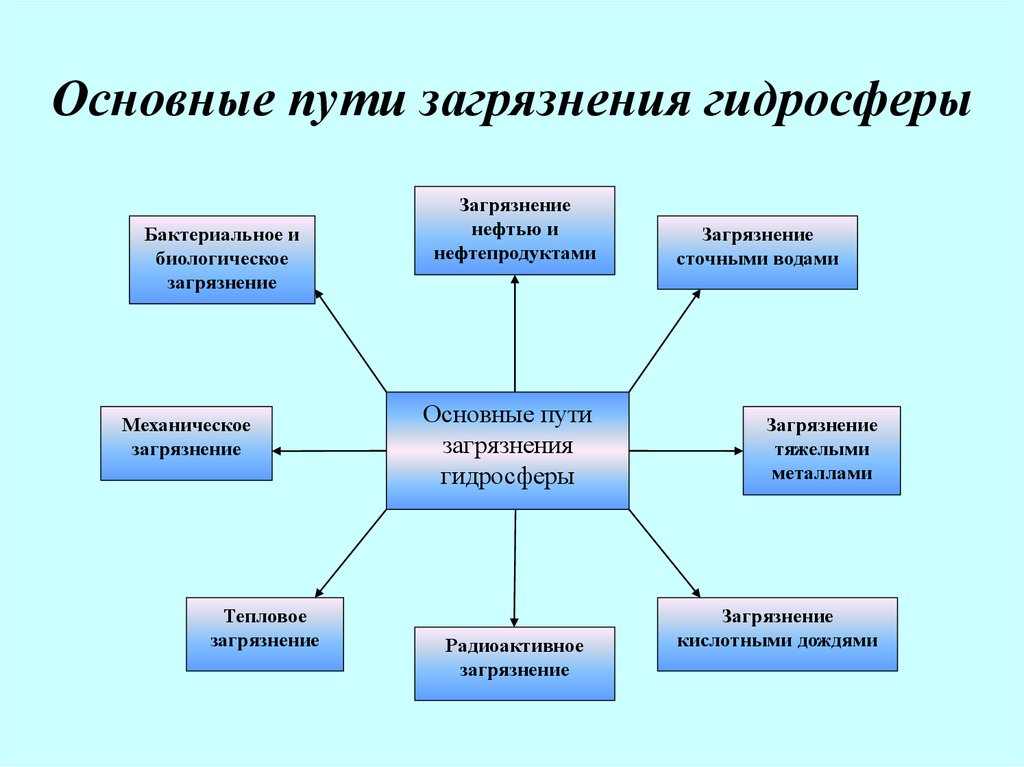 Пути загрязнения