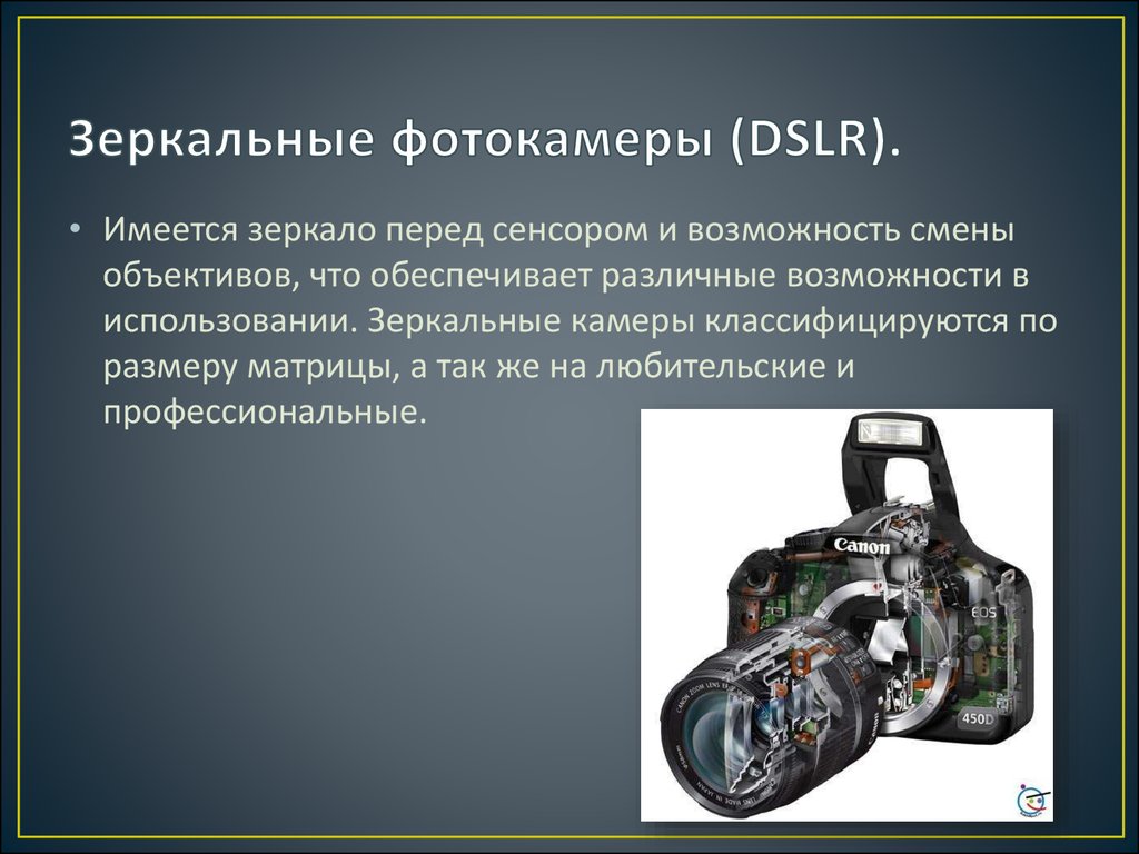 Зеркальные фотокамеры (DSLR).
