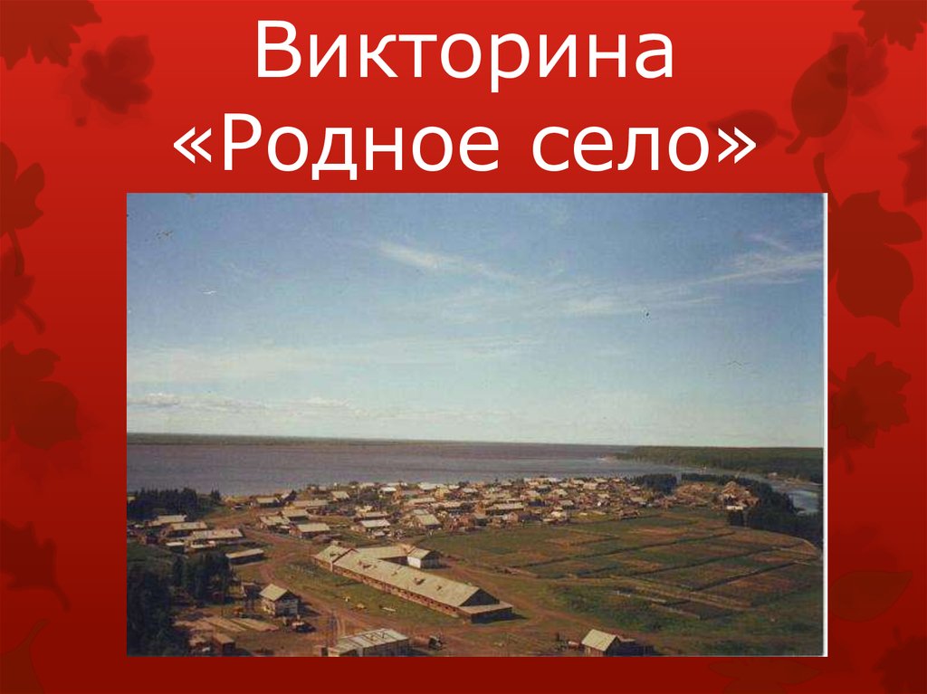 Викторина «Родное село»