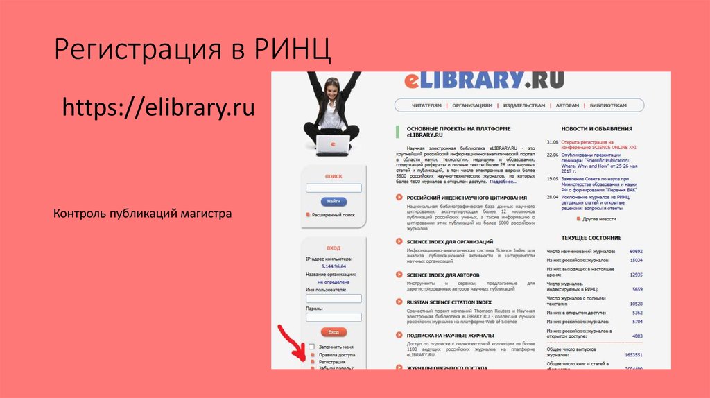 Ринц elibrary