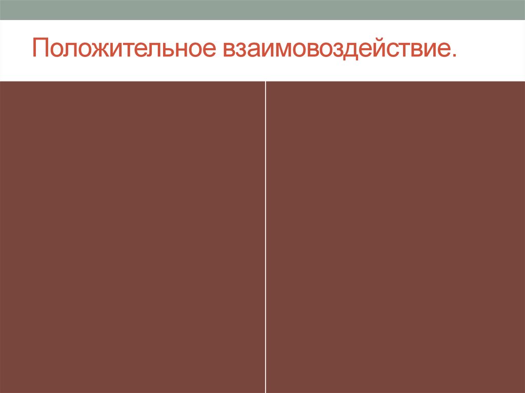 Положительное взаимовоздействие.