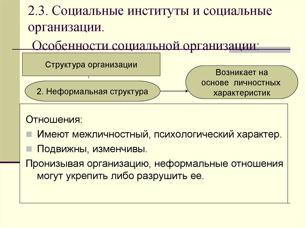 Социальные институты и организации. Социальный институт и социальная организация. Особенности социальных институтов. Общественные организации и социальные институты..