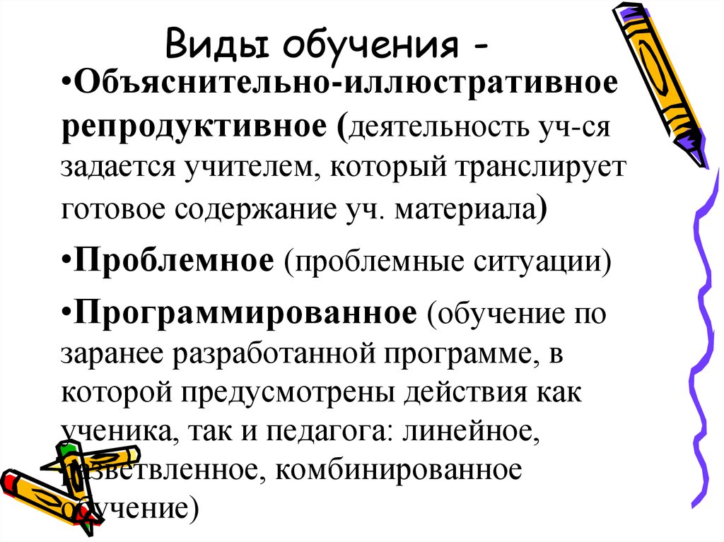 Объяснительно иллюстративное обучение презентация