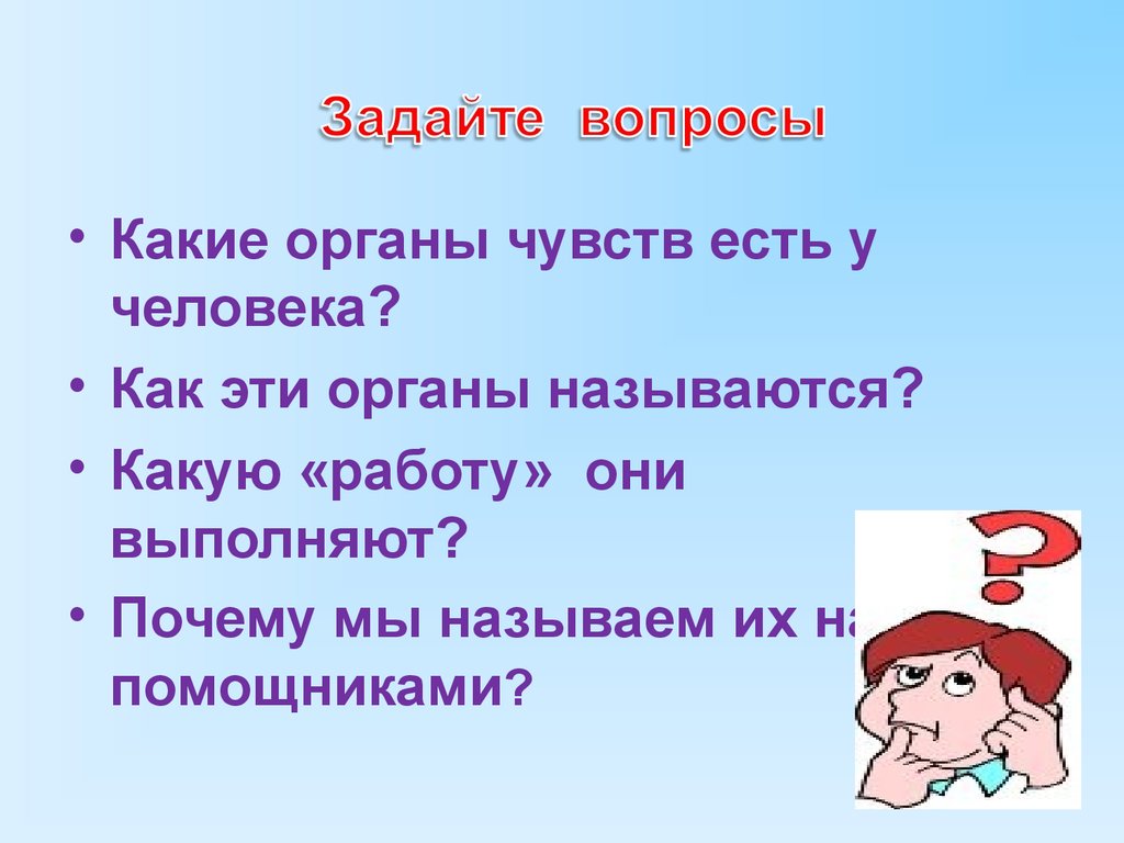 Задай 4 вопроса. Органы чувств человека вопросы. Вопросы про органы чувств. Вопросы на тему органы чувств. Вопросы по теме органы чувств человека.