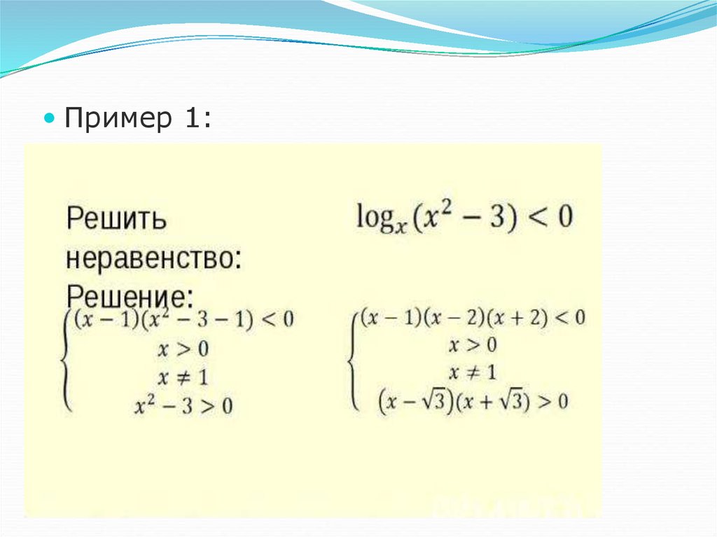 Решение логарифмических неравенств методом рационализации презентация