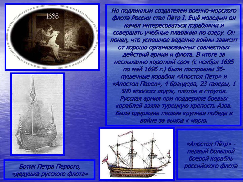 Проект по теме рождение российского военно морского флота