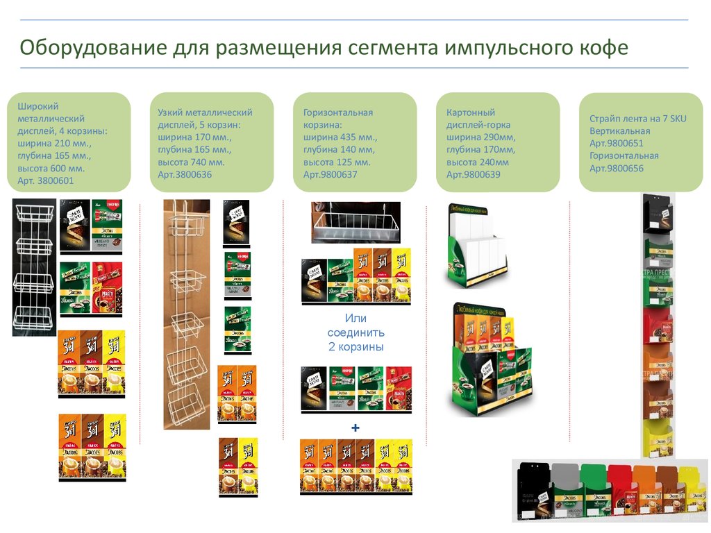 Оборудование для размещения сегмента импульсного кофе