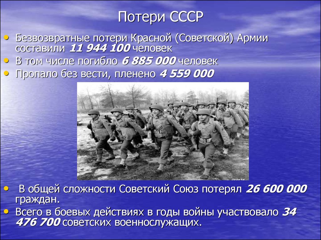 Сколько погибло советских солдат. Потери в ВОВ. Потери СССР. Потери Советской армии.