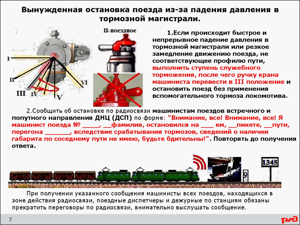 Магистраль давления. Порядок действия при падении давления в тормозной магистрали. Действие при падении давления в грузовом поезде. Действия при падении давления в ТМ. Действия машиниста при падении давления в ТМ.