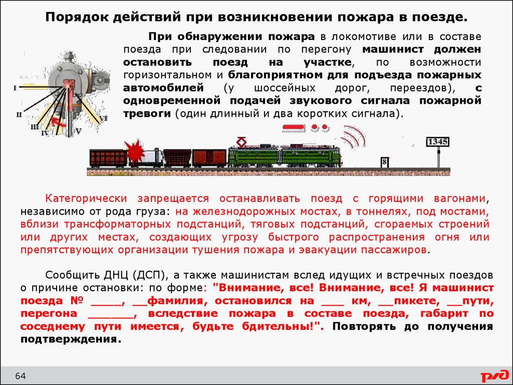 Скорости движения локомотива. Действия локомотивной бригады при пожаре в поезде. Требования пожарной безопасности для локомотивных бригад. Порядок действий при возникновении пожара в поезде. Порядок действий при пожаре в поезде.