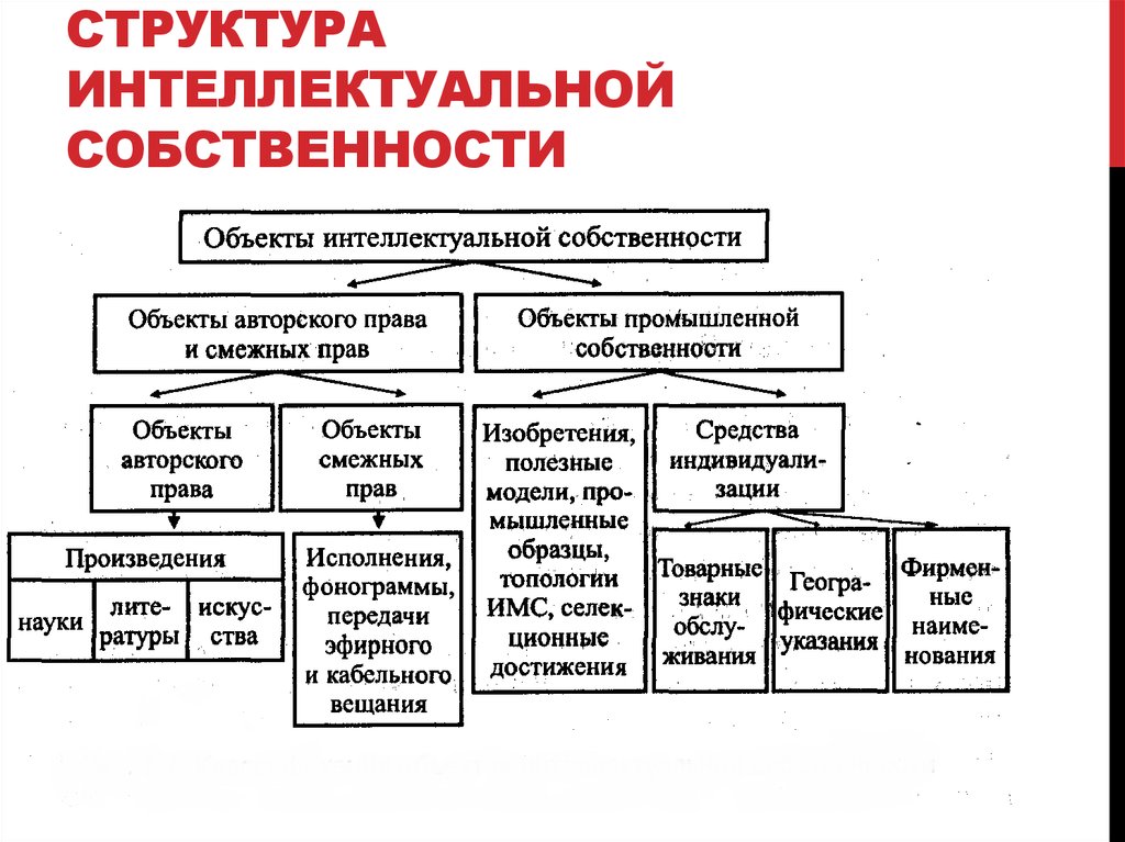 Право интеллектуальной собственности в схемах