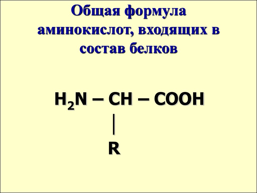 Белок формула