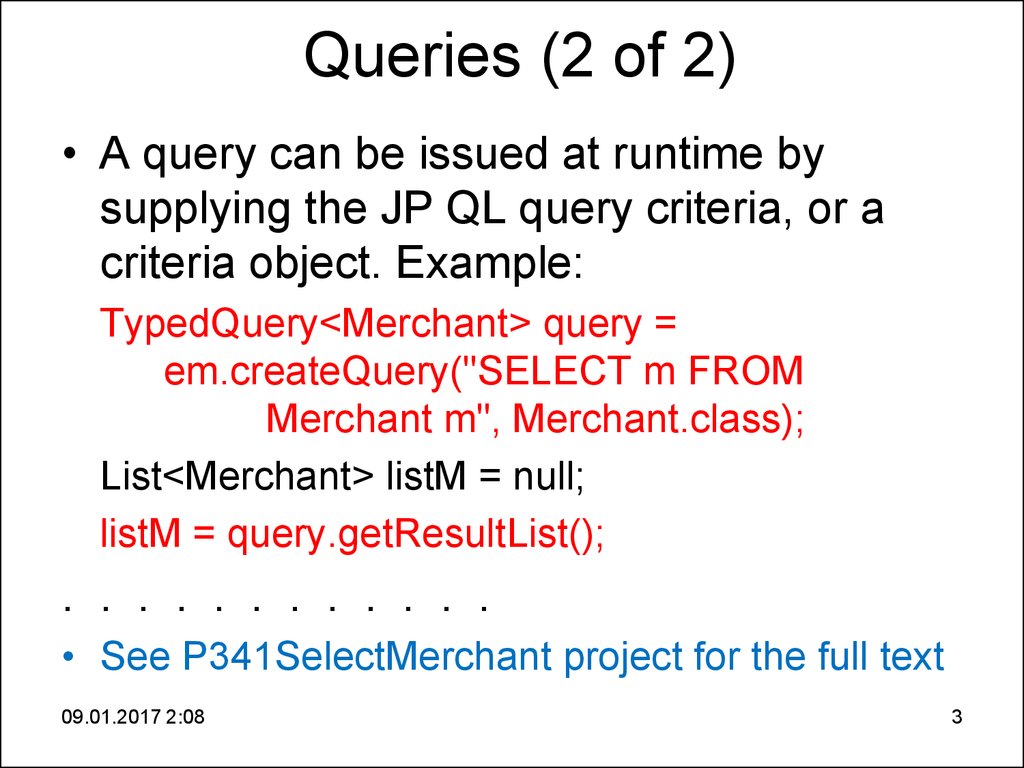 Queries (2 of 2)