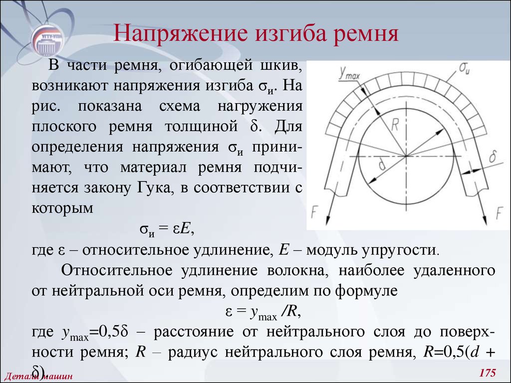 Напряжение изгиба возникают