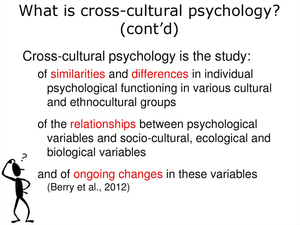 Introduction To Cross Cultural Psychology Online Presentation