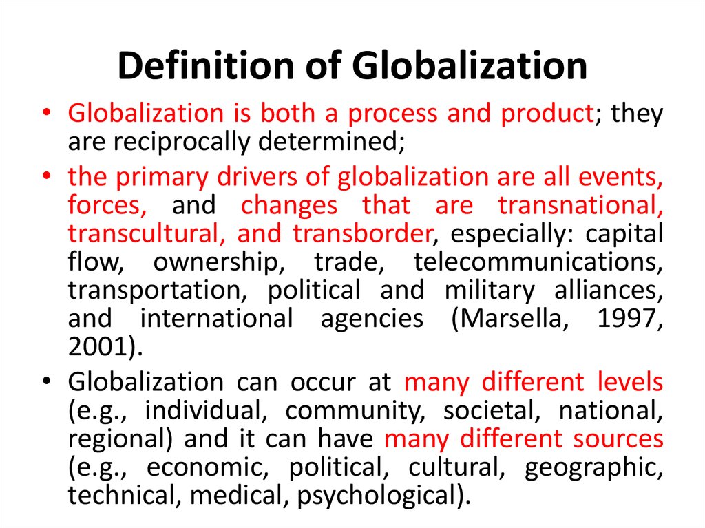 globalizing city definition