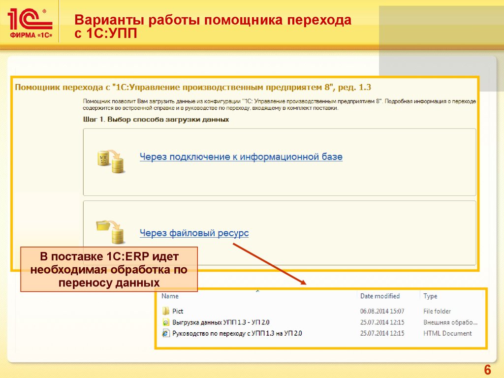 Проект по переходу на 1с