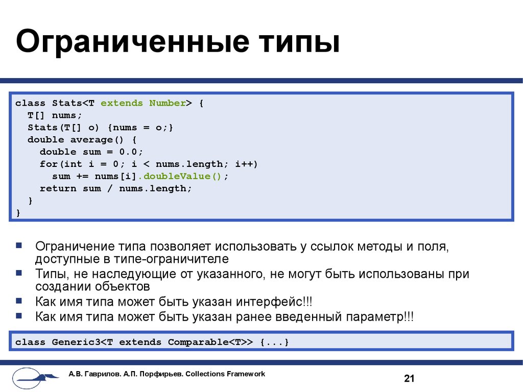 Ссылка на метод. Ограниченный Тип. Ограничение типа инт.