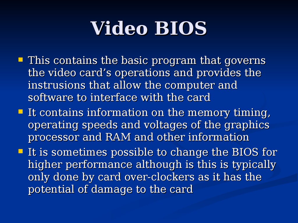Video BIOS