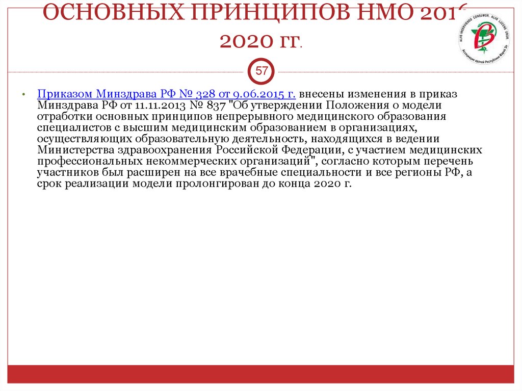 Федеральное непрерывное медицинское образование. НМО приказ Минздрава. Уровни медицинского образования. Портал непрерывного медицинского образования.