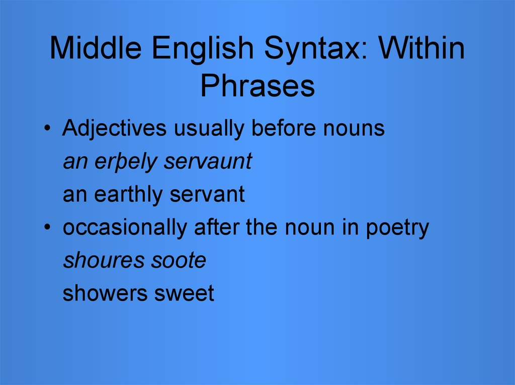 Middle english. Мидл Инглиш. Middle English syntax. Syntax in Middle English. Middle English Vocabulary презентация.