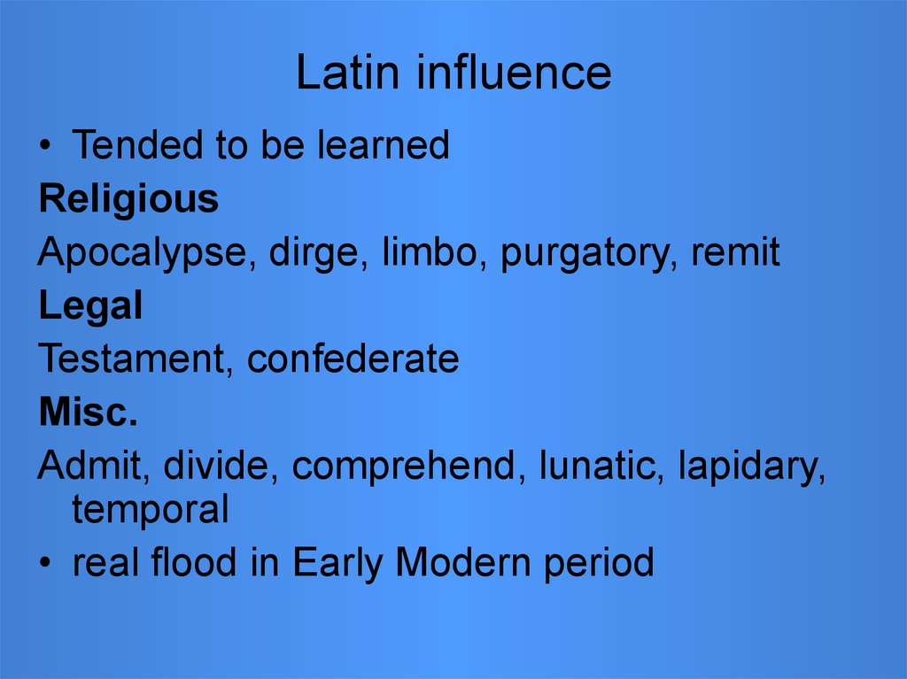 Latin influence