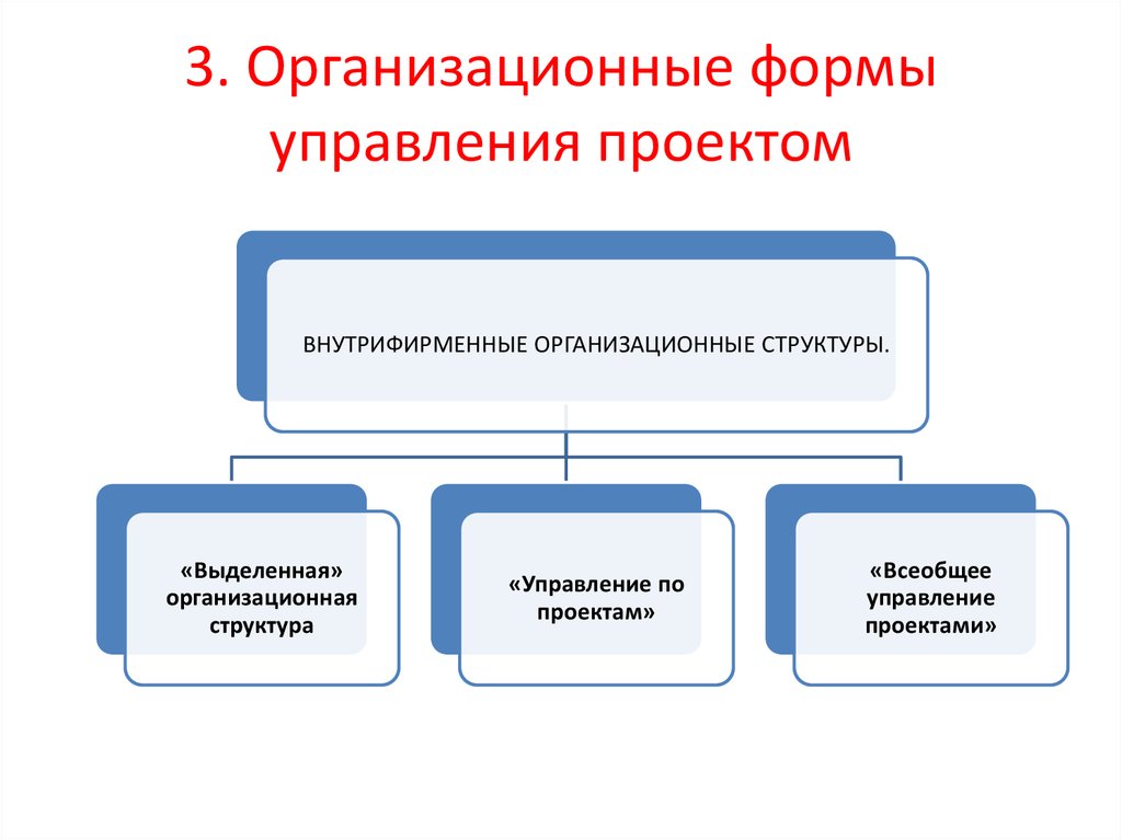 Формы управления проектами