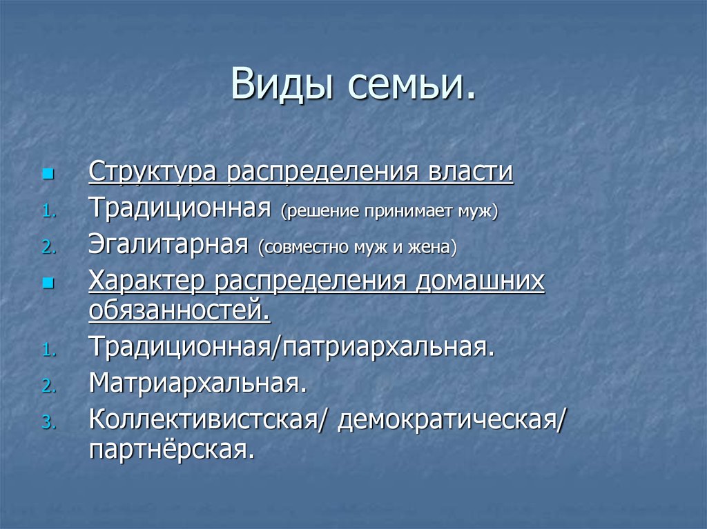 Семьи по характеру распределения. Структура традиционной семьи. Структура семьи виды. Тип структуры семьи. Типы семей по структуре распределения власти.