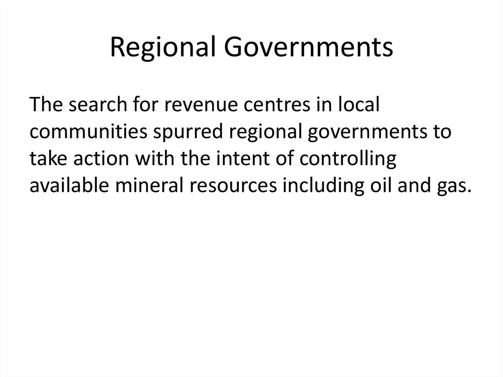Regional Governments