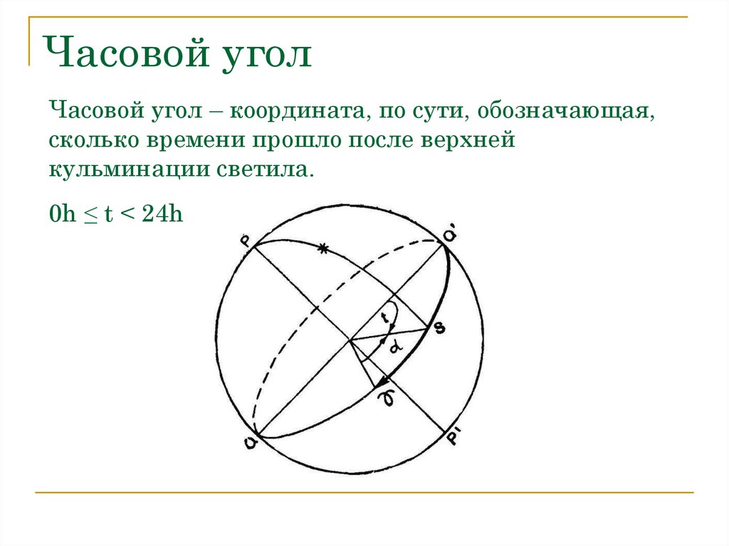 Часовой угол. Часовой угол в астрономии. Часовой угол светила. Местный часовой угол.