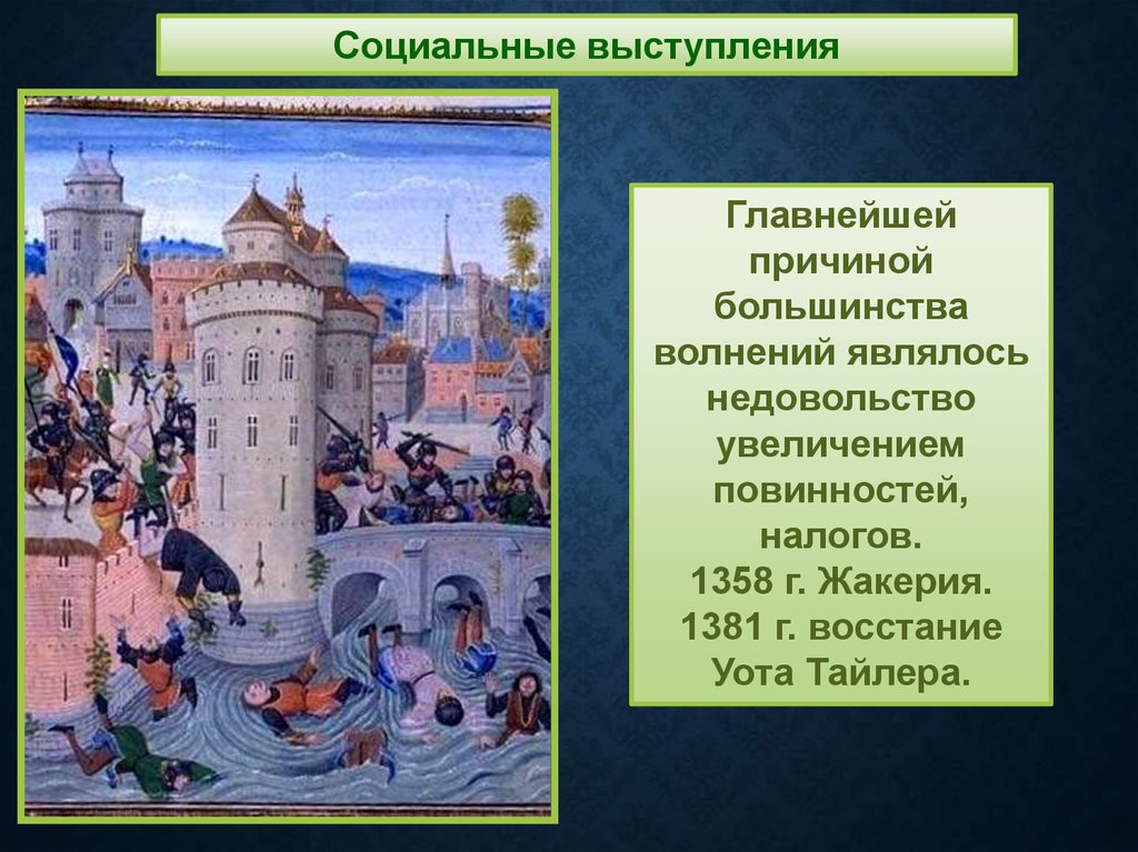 Классы средневековой европы. Жакерия уот Тайлер. Жакерия во Франции 1358 таблица. Жакерия и восстание уота Тайлера. Социальные движения в средние века.