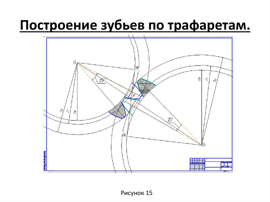 Построение картины зацепления зубчатых колес