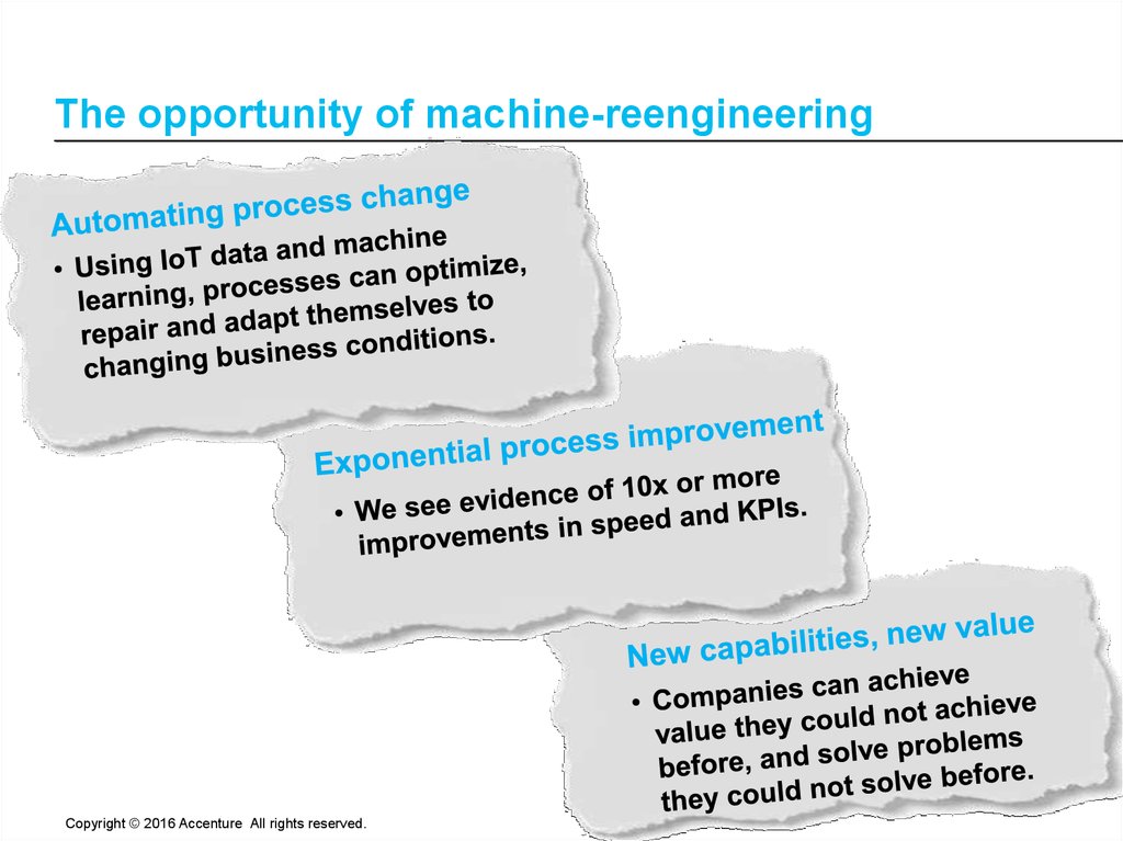 The opportunity of machine-reengineering