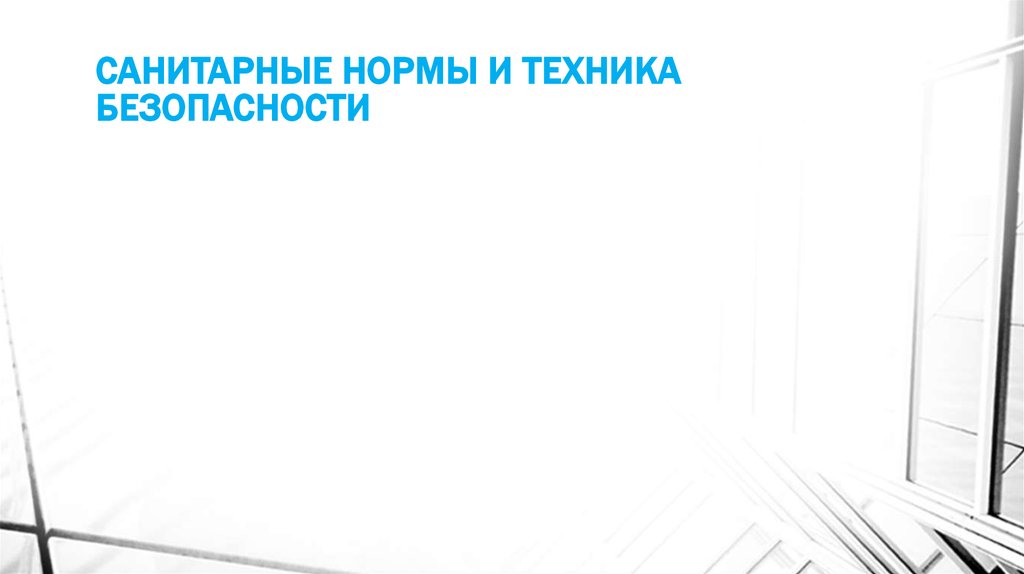 САНИТАРНЫЕ НОРМЫ И ТЕХНИКА БЕЗОПАСНОСТИ