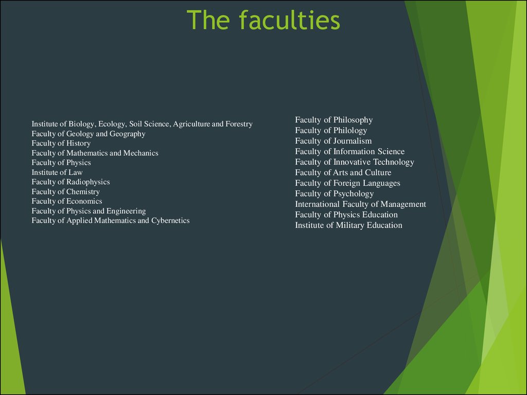 The faculties