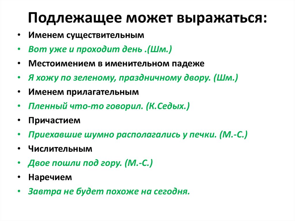 Грамматическая основа предложения способы выражения подлежащего и сказуемого презентация