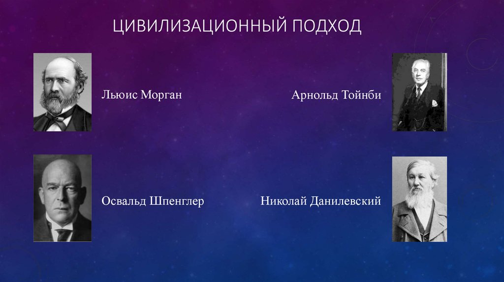 Цивилизационная представители. Льюис Морган Освальд Шпенглер Арнольд Тойнби Николай Данилевский. Цивилизационный подход авторы. Представители цивилизационного подхода. Тойнби цивилизационный подход.