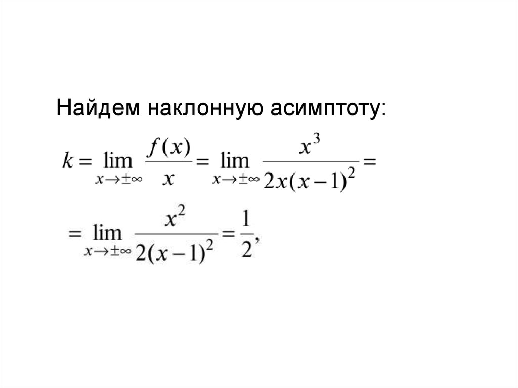 Вычислить наклонную. Нахождение наклонной асимптоты. Алгоритм нахождения наклонной асимптоты. Найти наклонную асимптоту. Нахождение наклонной асимптоты для чайников.