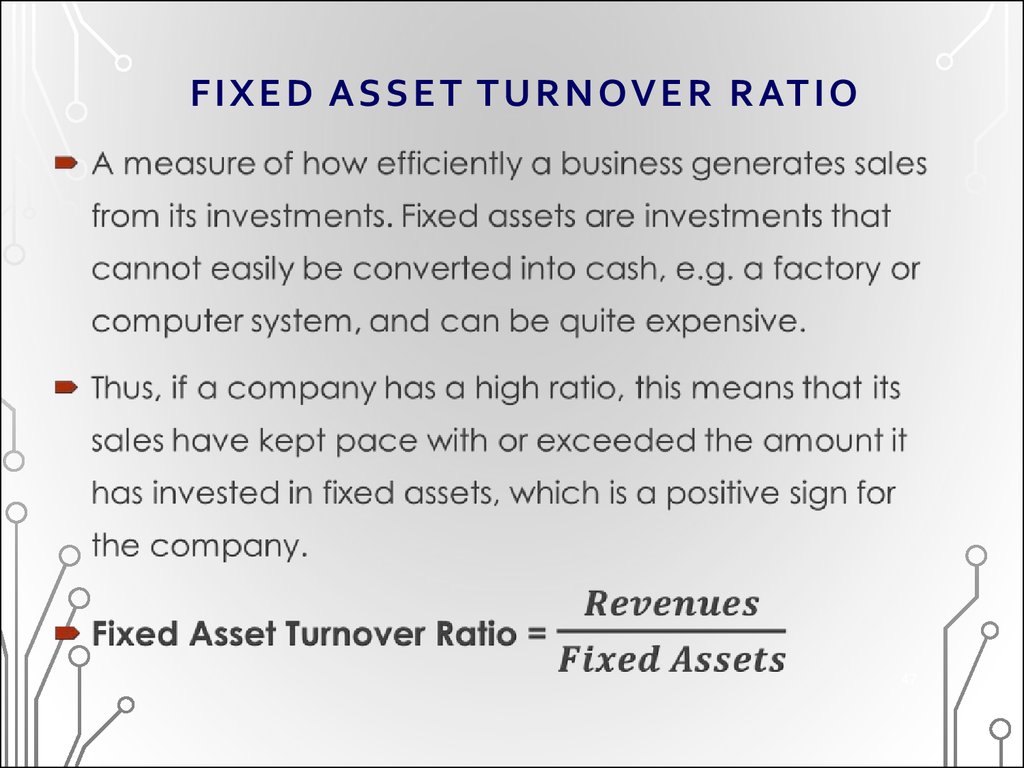 assets turnover ratio