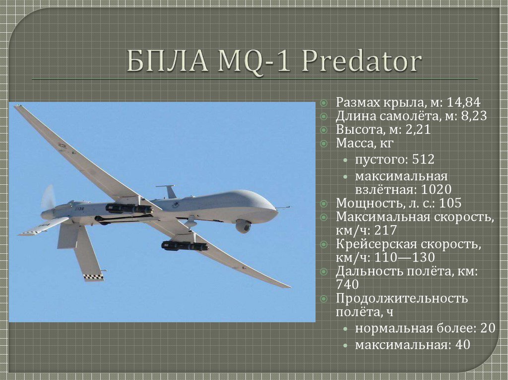 Что такое бпла расшифровка. БПЛА США ТТХ. ТТХ БПЛА НАТО. Mq-1 Predator беспилотные летательные аппараты США. Ударные БПЛА ТТХ.