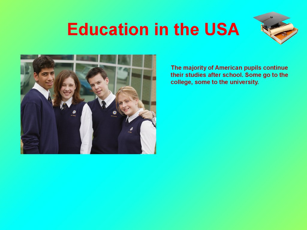 Презентация higher education in the usa