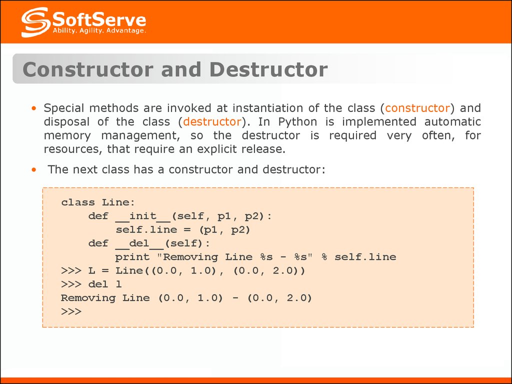Constructor and Destructor
