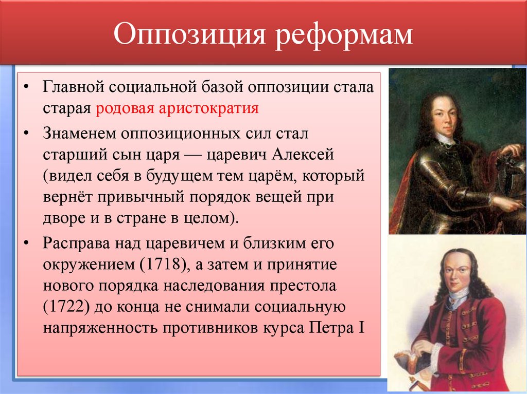 Презентация социальные и национальные движения оппозиция реформам 8 класс