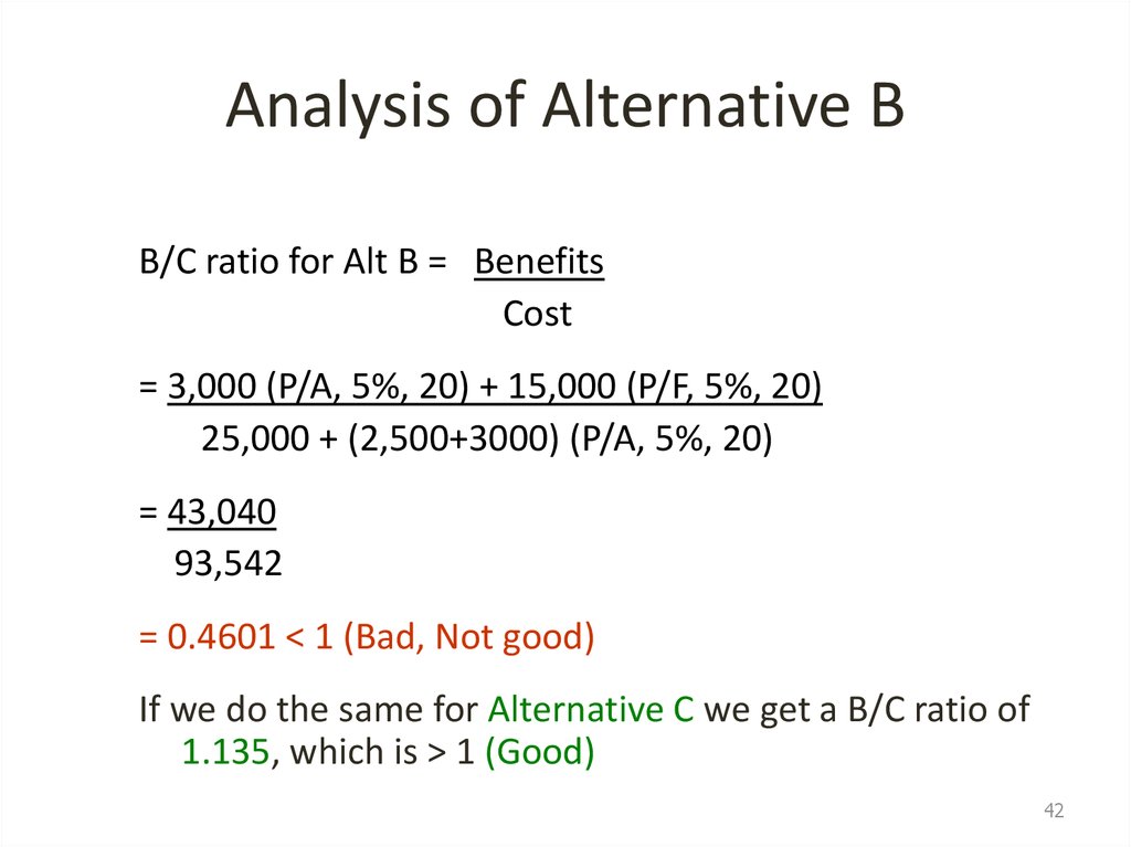 Analysis of Alternative B